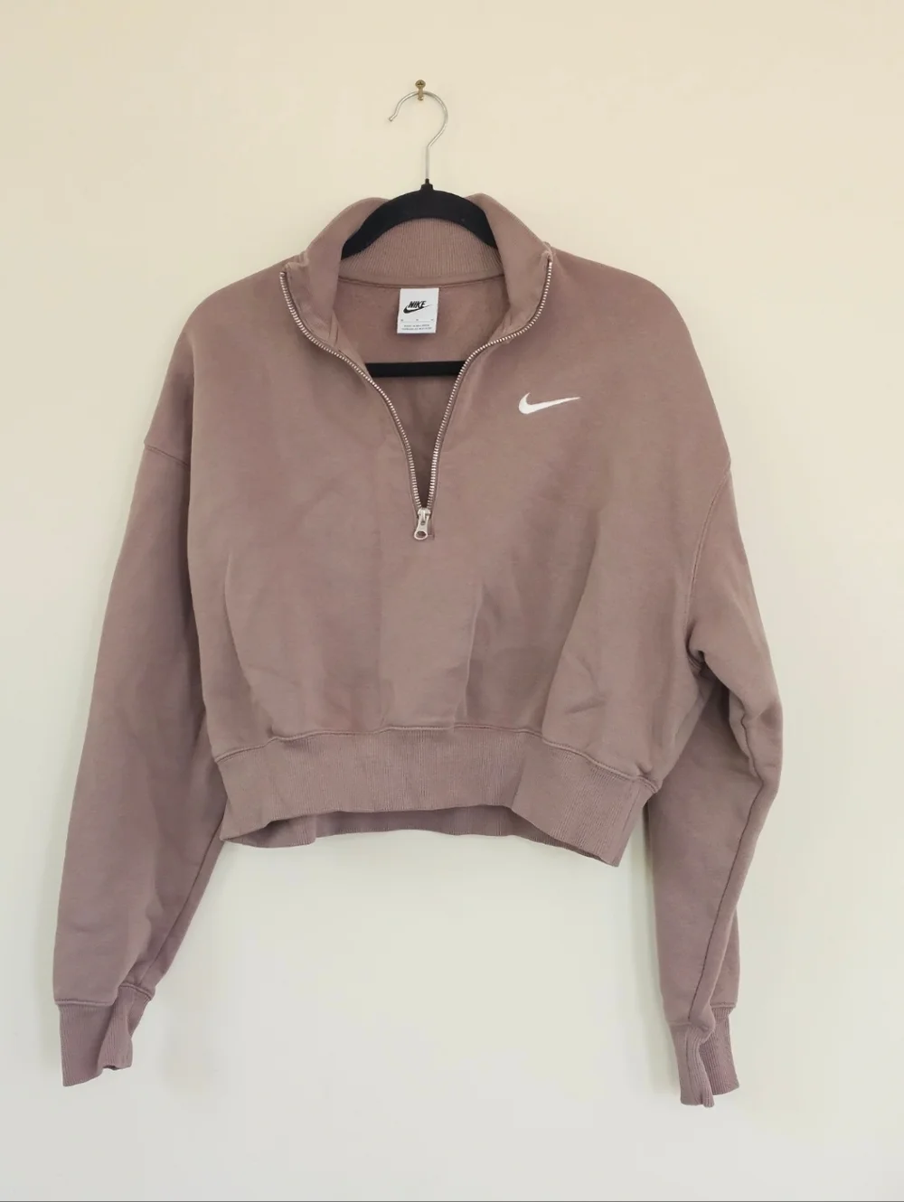 Nike Sportswear Phoenix FleeceWomen's 1/4-Zip Cropped Sweatshirt Medium - Picture 4 of 12